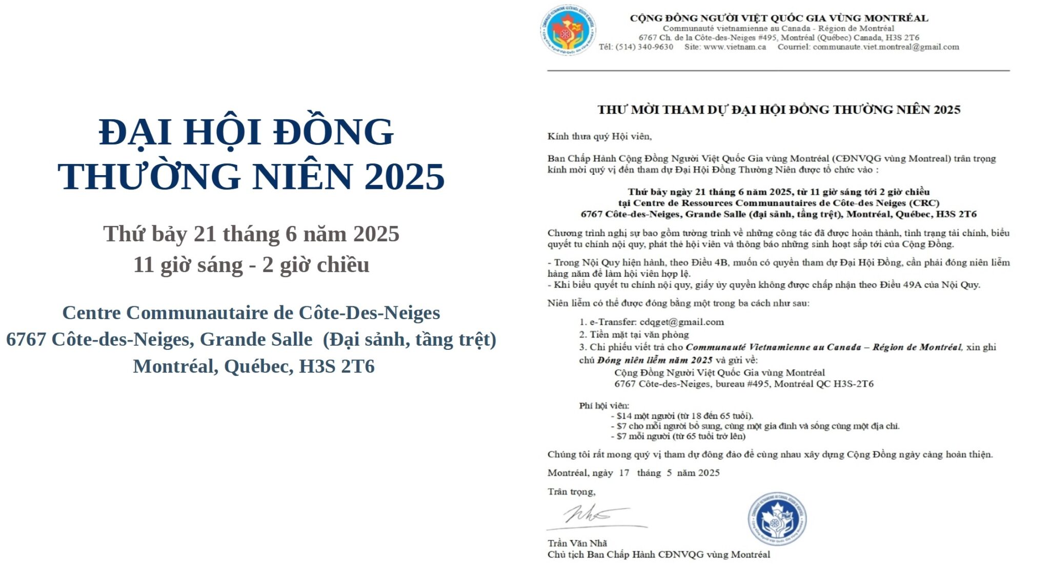 ĐẠI HỘI ĐỒNG THƯỜNG NIÊN 21/06/2025